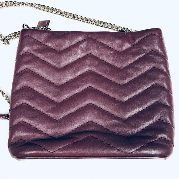 KATE SPADE Cherrywood Reese Park Ellery Quilted Leather Shoulder Bag Chain Strap - Picture 5 of 12
